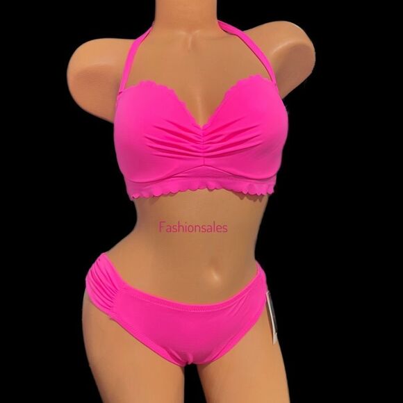 Victorias Secret Swim Zuma Sweetheart Bikini top & Bottoms Set Pink 38B / L - Picture 2 of 4